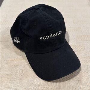 SUNDANCE Adjustable Baseball Hat Navy Blue / Black Embroidered Cap